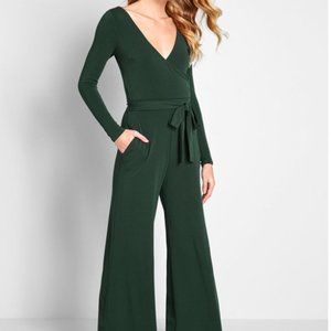 XXS NWT ModCloth Green Jumpsuit